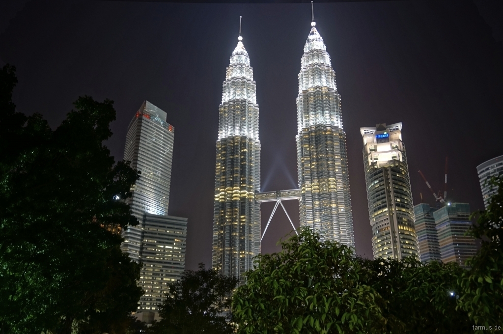 Night View of Petronas Twin Towers