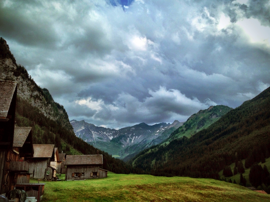 Gloomy weather, Steg, Liechtenstein