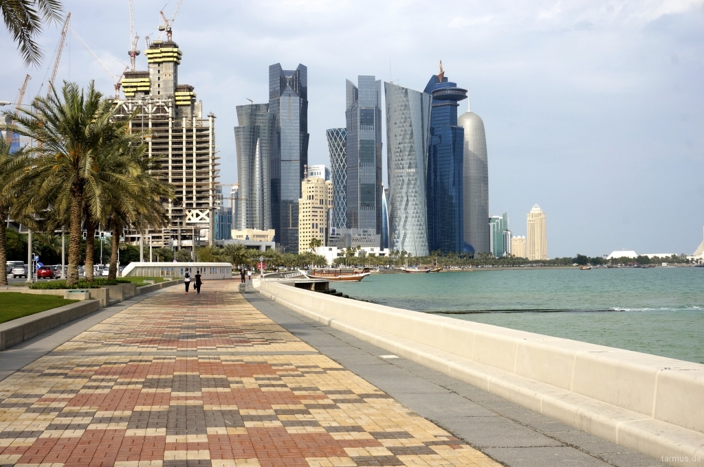 The Corniche in Doha, Qatar
