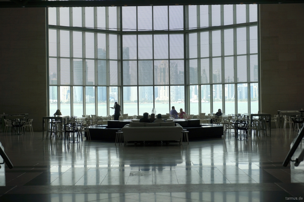 Café in the Museum of Islamic Art in Doha, Qatar